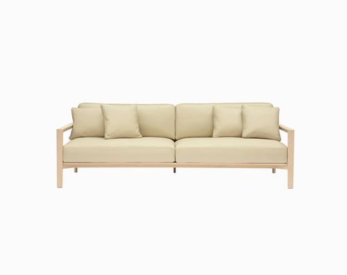 Modernes Sofa - LING - SP01 design - Stoff / Leder / mit abnehmbarem Kissen