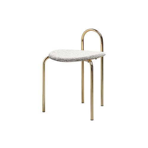 Moderner Hocker - MICHELLE - SP01 design - Esche / geformtes Sperrholz / Gestell aus Stahl
