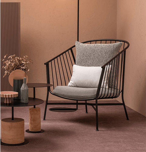 Moderner Sessel - JEANETTE - SP01 design - Leder / Stoff / Stahl