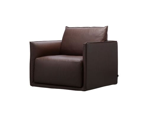 Moderner Sessel - MAX - SP01 design - Leder / Stoff / mit abnehmbarem Kissen