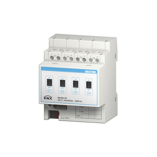 Binärausgang-Schnittstellenmodul - EK-FA1-TP - ekinex® - DIN-Schiene / KNX