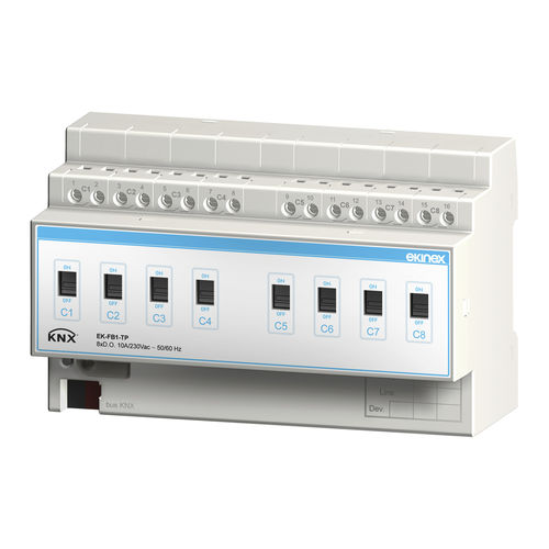 Binärausgang-Schnittstellenmodul - EK-FB1-TP - ekinex® - DIN-Schiene / KNX