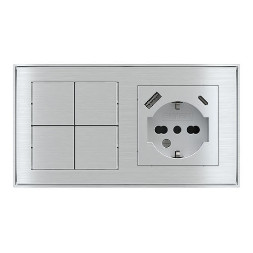 Schalter für Hausautomationssystem - EK-E22-TP | EK-PWS-IT-USB - ekinex® - für Rollläden / für Rollos / Druck