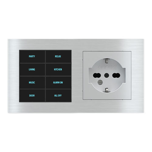 Schalter für Hausautomationssystem -  EK-E20-TP-8T-P| EK-PWS-IT - ekinex® - für Rollläden / für Rollos / Druck