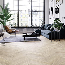Mehrschichtparkett - SALT CHEVRON 130 - Barlinek - Eiche / mit Naturöl geölt / verklebt