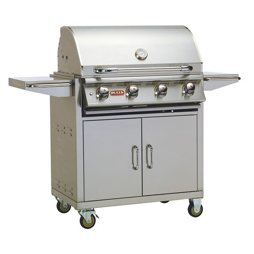 Gas-Gartengrill - LONESTAR SELECT - BULL EUROPE - für professionellen Einsatz / auf Rollen / Edelstahl