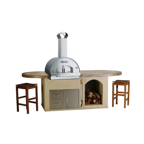 Outdoor-Küche - PIZZA Q - BULL EUROPE - modern / Edelstahl / Stahl