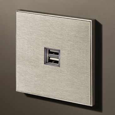 USB-Steckdose - VOID - Lithoss - doppelt / wandmontiert / Unterputz