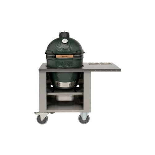 Moderner Tisch - Big Green Egg - Edelstahl / Gestell aus rostfreiem Edelstahl / rechteckig