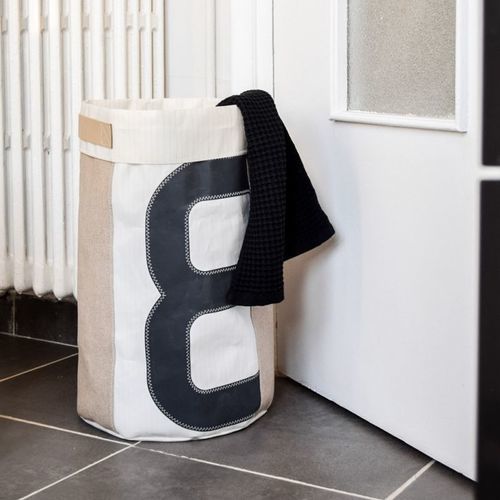 Stoff-Wäschekorb - Natural linen - 727 sailbags - aus recycelten Segeln