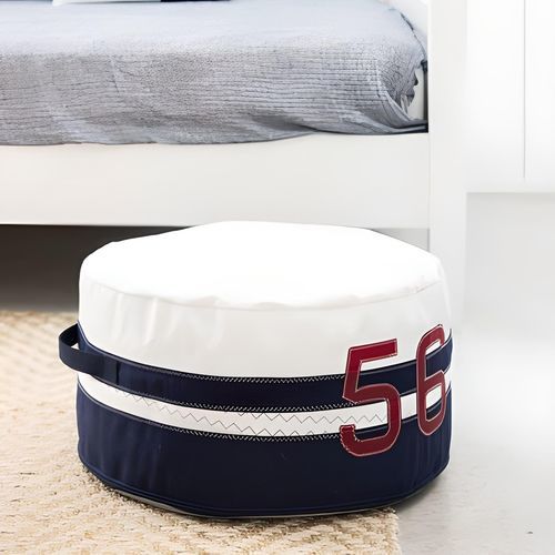 Modernes Sitzkissen - Solo Navy - 727 sailbags - abperlendes Gewebe / PVC / aus recyceltem Stofftuch