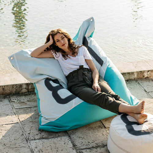 Moderner Sitzsack - Maxi Summer Time - 727 sailbags - Stoff / mit abziehbarem Bezug / 100% wiederverwertet