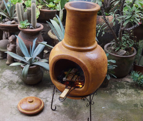 Holz-Gartengrill - 8680 - Cookout Party - Mexico Trade Centre B.V. - freistehend / Ton