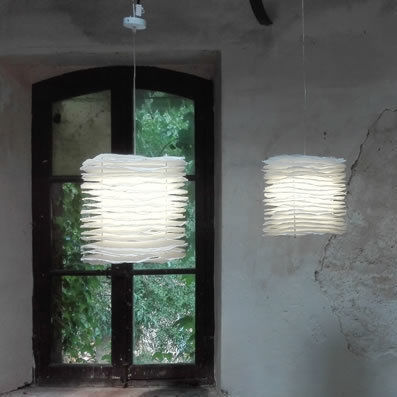 Hängelampe - MILLEFEUILLES SERIES - JeanLuc Mare luminaires - Papier / modern / mit Kabel