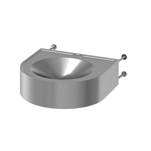 Wand-Waschbecken - LM-115-TC - SUPRATECH - Edelstahl / behindertenfreundlich / rund