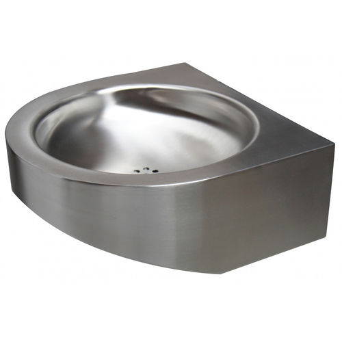 Wand-Waschbecken - LM-110 series - SUPRATECH - Edelstahl / behindertenfreundlich / rund