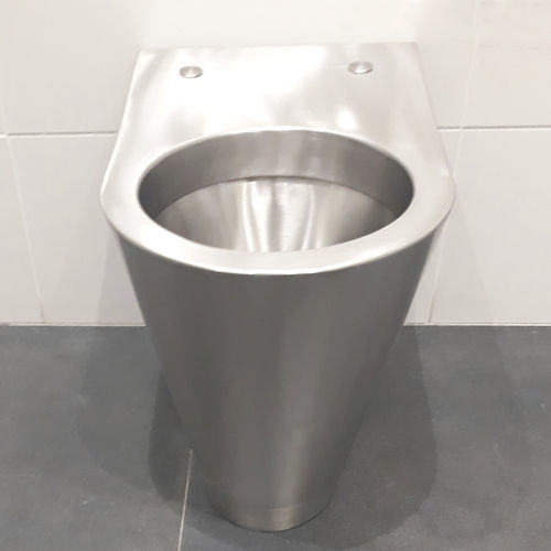 Freistehendes WC - PRIMA - SUPRATECH - in Wandnähe / Edelstahl / für öffentliche Sanitäreinrichtungen