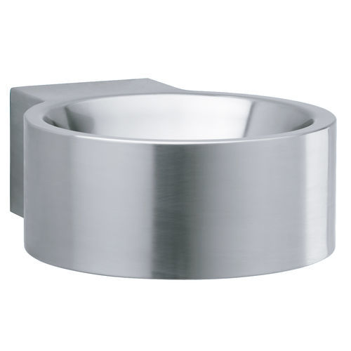Wandmontiertes Handwaschbecken - LM-020-S series - SUPRATECH - rund / Edelstahl / antibakteriell