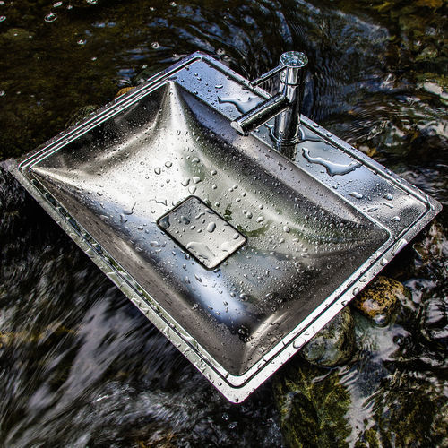 Einbauwaschbecken - LM-375 series - SUPRATECH - Edelstahl / Mischbatterie / antibakteriell