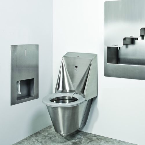Elektronisches WC - HYGISEAT  - SUPRATECH - wandhängend / Edelstahl / für öffentliche Sanitäreinrichtungen