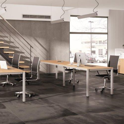 Schreibtisch für Open Space - HERMES - EMOBOK - modern / Aluminium / melaminbeschichtet