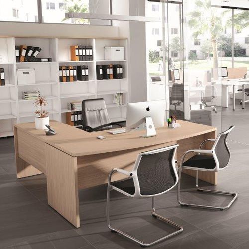 Chefschreibtisch - PUNTO6 - EMOBOK - modern / melaminbeschichtet / für Eckeinbau