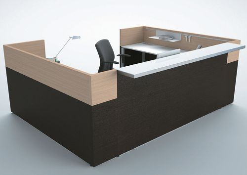 Empfangstheke für Eckeinbau - PHILO_3 - Castellani.it srl - Metall / melaminbeschichtet