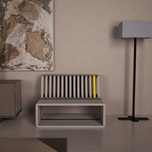 Moderne Gartenbank - CROSS - Castellani.it srl - Stahl / mit Rückenlehne / modular