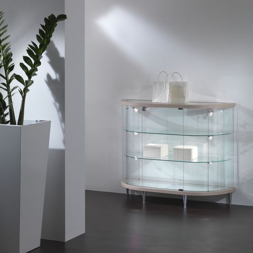 Moderne Vitrine - 203/MB - Castellani.it srl - auf Beinen / Glas / Eiche