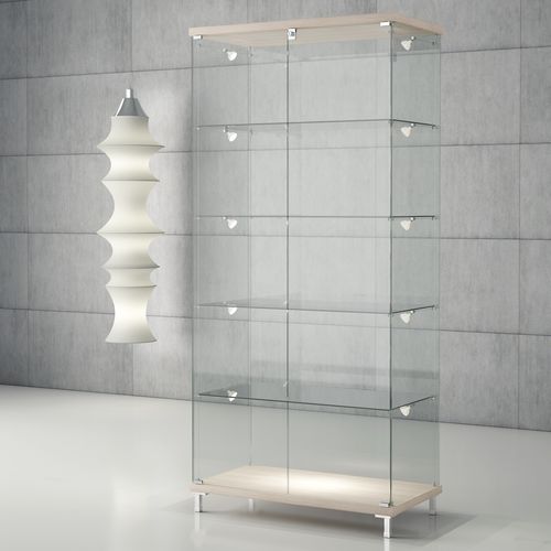 Moderne Vitrine - Q/85 - Castellani.it srl - auf Beinen / Glas / Holz