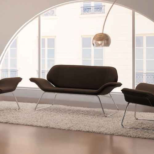 Modernes Sofa - VOLO_O&G - Castellani.it srl - Stoff / Leder / Gestell aus Metall