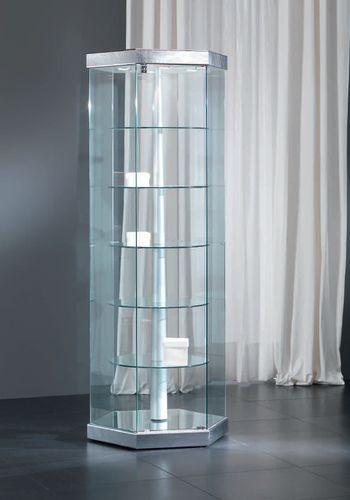 Moderne Vitrine - 7/G - Castellani.it srl - auf Beinen / Glas / lackiertes Holz
