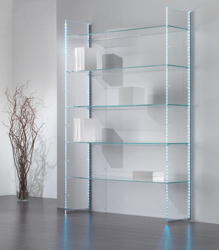 Mehrzweck-Präsentierregal - COMP/37 - Castellani.it srl - für Kleidungsstücke / wandmontiert / Glas