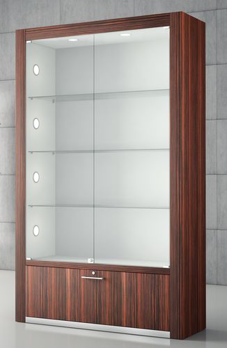 Moderne Vitrine - Q/120_BF - Castellani.it srl - auf Beinen / Glas / Holz
