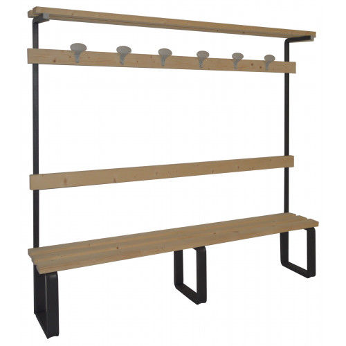 Moderne Bank für Umkleideraum - TELE-200NGLAPP - Castellani.it srl - Holz / Metall / mit Rückenlehne