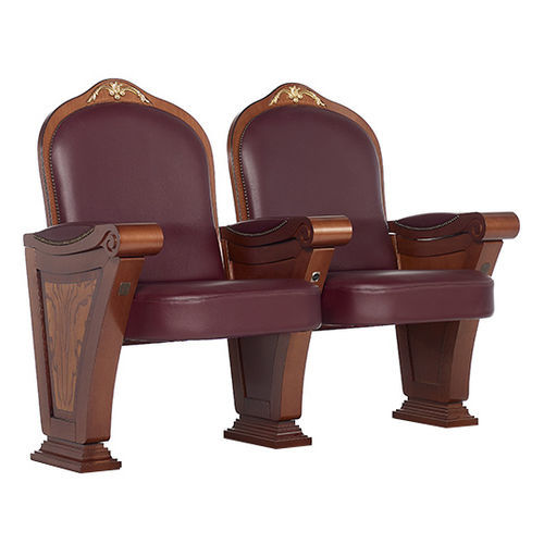 Klassischer Auditoriumsessel - HEREMA - Cinearredo Italia - Leder / Holz / mit USB-Anschluss