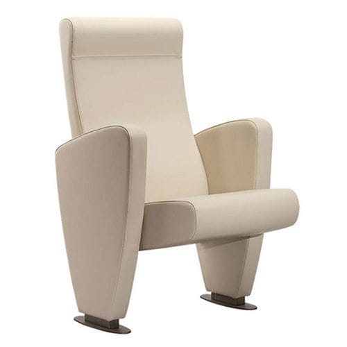 Moderner Auditoriumsessel - SINFONIA - Cinearredo Italia - Leder / Sperrholz / klappbar