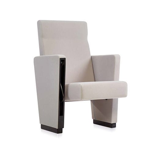 Moderner Auditoriumsessel - OPERA - Cinearredo Italia - Leder / Sperrholz / klappbar