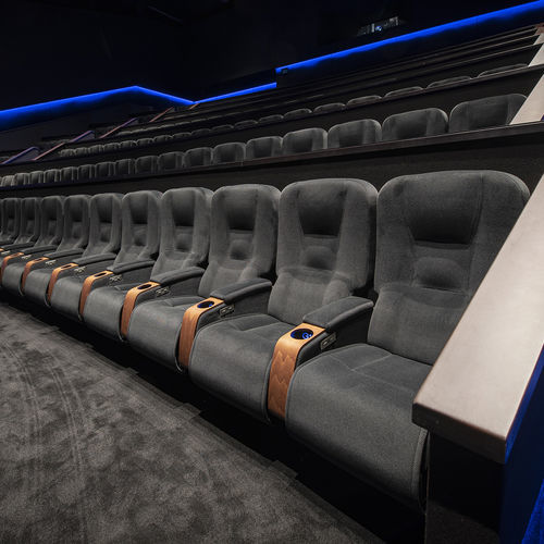 Stoffkinosessel - ARCADIA - Cinearredo Italia - Holz / Heimkino / schwarz