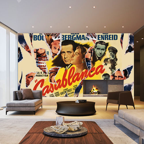 Moderne Tapete - BACK IN TIME - Skinwall - Stoff / Vinyl / Motiv