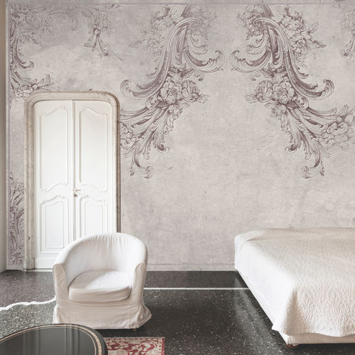 Moderne Tapete - HEAVEN - Skinwall - Stoff / Vinyl / Blumenmotiv