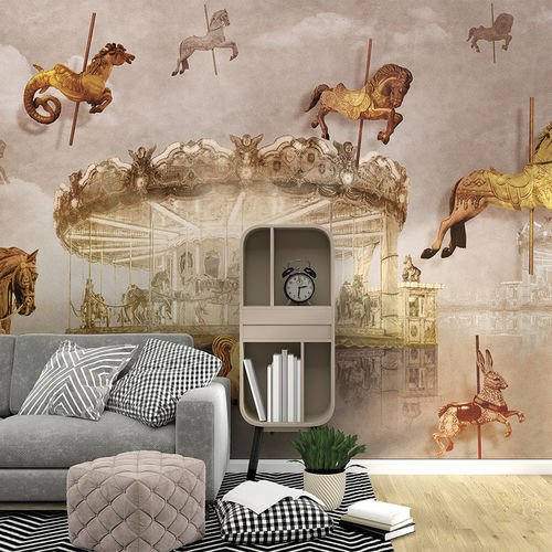 Stil-Tapete - CAROUSEL - Skinwall - Vlies / Glasfaser / Vinyl