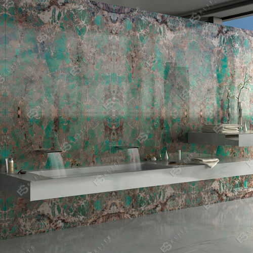 Steinfliesen - INTERIORS : BAGNO AMAZZONITE - Elite Stone - für den Innenraum / Wand / rechteckig