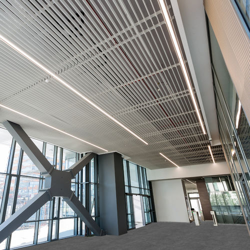 Aluminium-Akustikbaffel - SLIMLINE SYSTEM  - BUTEM METAL - galvanisiertem Stahl / für Deckenmontage / rechteckig