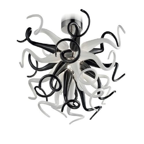 Moderner Kronleuchter - Medusa - Murano Lux - Muranoglas / aus verchromtem Metall / 1 Glühbirne