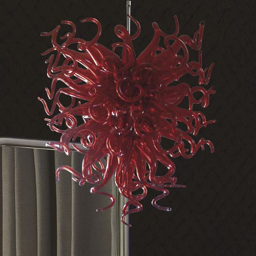 Moderner Kronleuchter - Medusa Fire - Murano Lux - geblasenes Glas / Muranoglas / Skulptur
