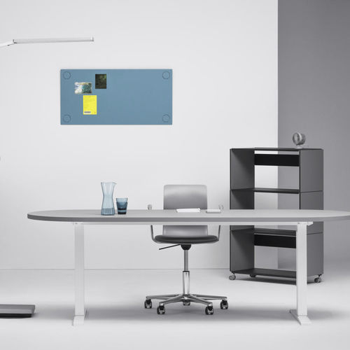 Modulregal - PLUSMINUS 3 X 1 - Faust Linoleum - mit Rollen / modern / MDF