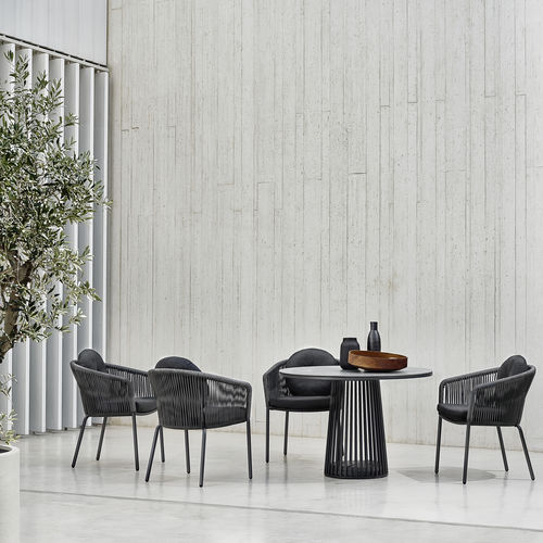 Moderner Gartenstuhl - LOOP Dining Chair - Solpuri - für Außenbereich / wasserbeständiges Gewebe / Synthetikfaser