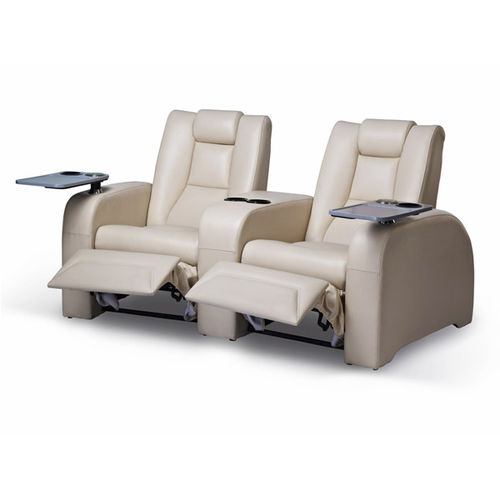 Leder-Kinosessel - ROYAL VIP RECLINER LS-811 - Leadcom Seating - beige / mit Kopfstütze / mit Fußstütze
