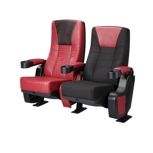 Stoffkinosessel - PRINCE ROCKER LS-6601 - Leadcom Seating - Leder / rot / schwarz